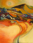 shropshire hills oil painting