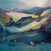 sheep hills shropshire art oils